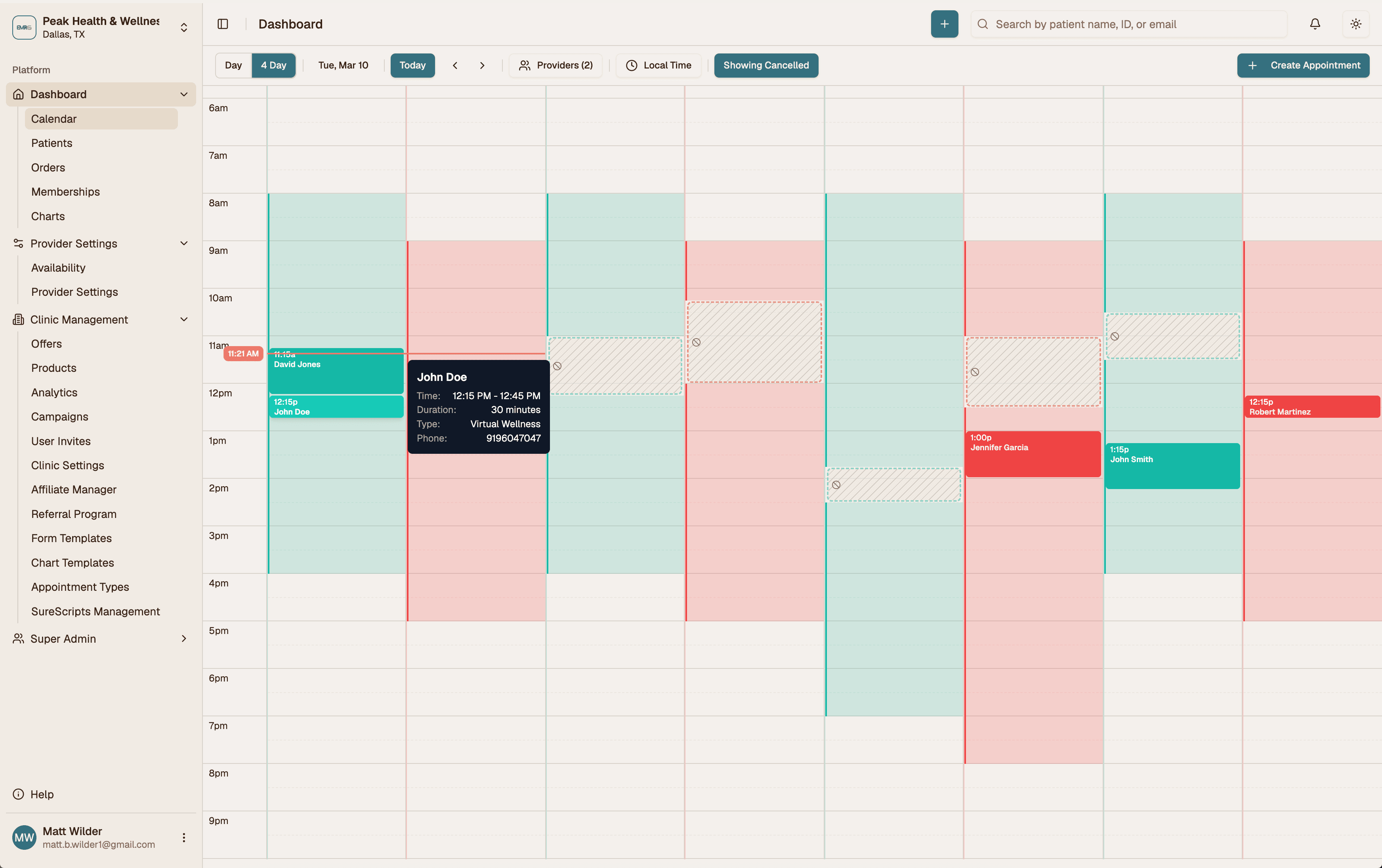 EMRG Calendar Dashboard